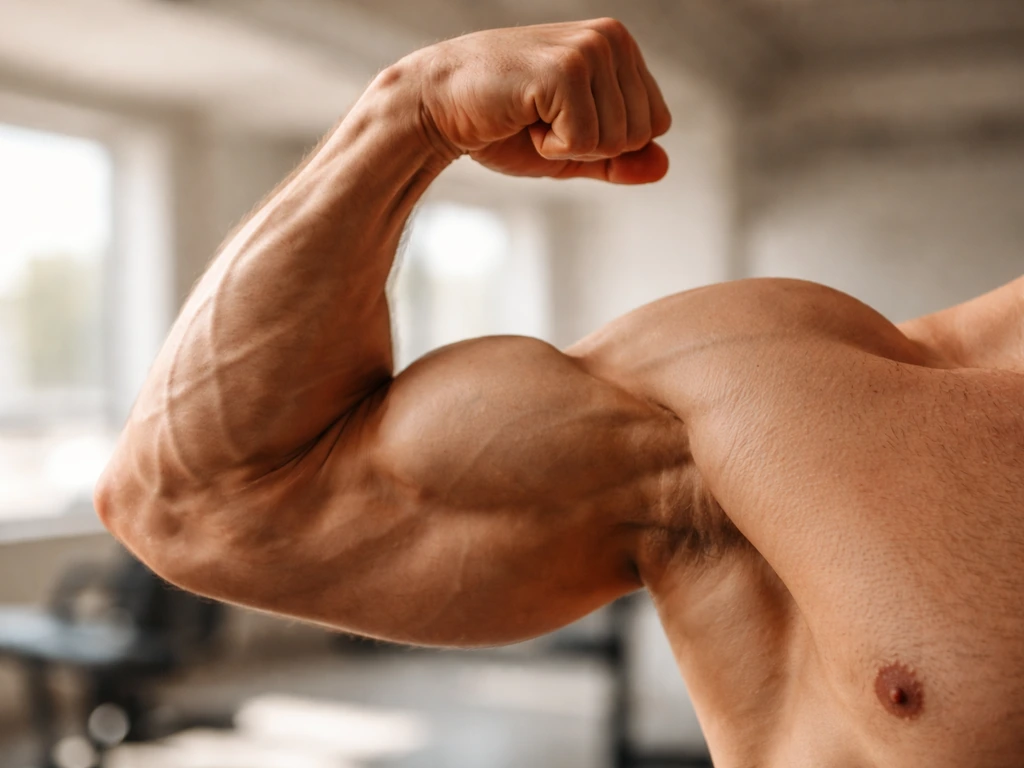 Athletic forearm muscles with subtle fiber-like detail suggesting training-driven muscle growth
